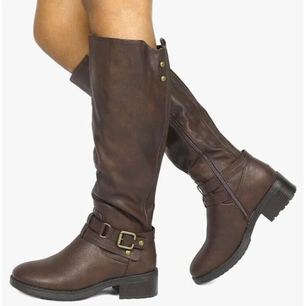 DREAM PAIRS Women's Knee High Winter Boots Fux Fur Lined Size 7.5
